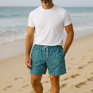 Peter Millar Tropical Shade Swim Trunks Mens XL‎ Swimwear Summer Vacation Beach
